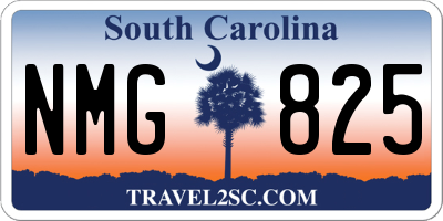 SC license plate NMG825
