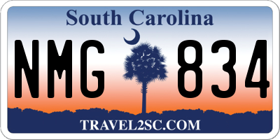 SC license plate NMG834