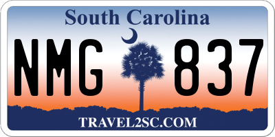 SC license plate NMG837