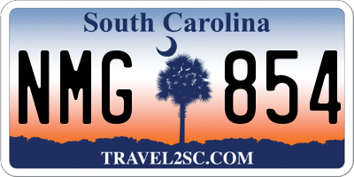 SC license plate NMG854