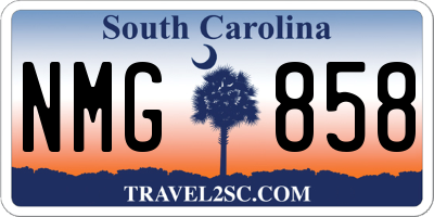 SC license plate NMG858