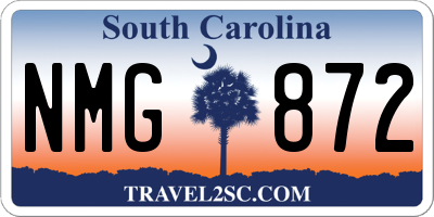 SC license plate NMG872