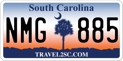 SC license plate NMG885