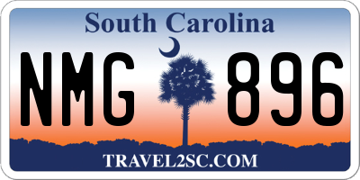 SC license plate NMG896
