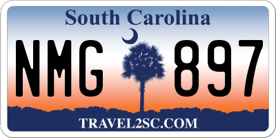 SC license plate NMG897