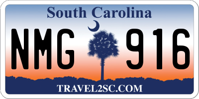 SC license plate NMG916