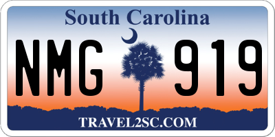 SC license plate NMG919