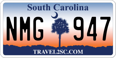 SC license plate NMG947