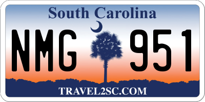 SC license plate NMG951