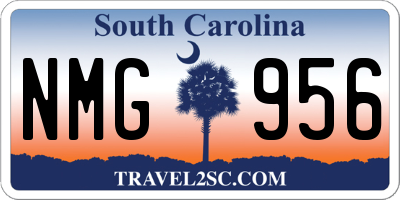 SC license plate NMG956
