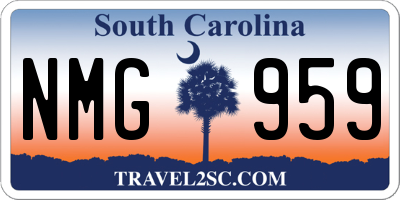 SC license plate NMG959