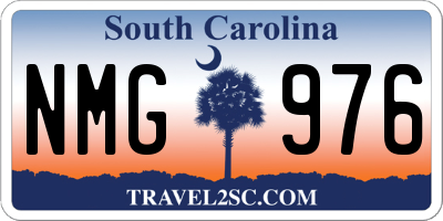 SC license plate NMG976
