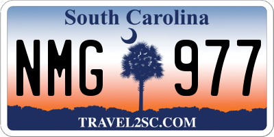 SC license plate NMG977