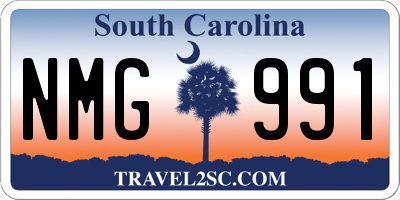 SC license plate NMG991