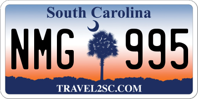 SC license plate NMG995