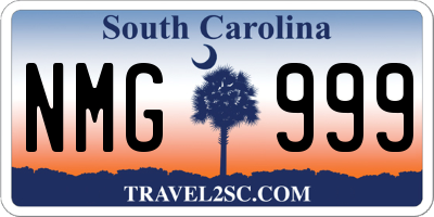 SC license plate NMG999