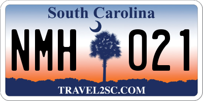 SC license plate NMH021