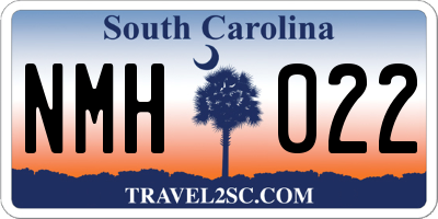 SC license plate NMH022