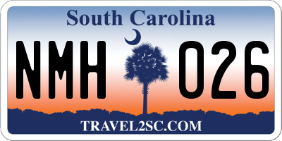 SC license plate NMH026