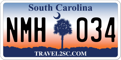 SC license plate NMH034