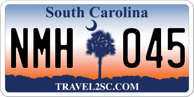 SC license plate NMH045