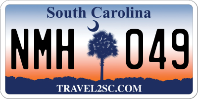 SC license plate NMH049