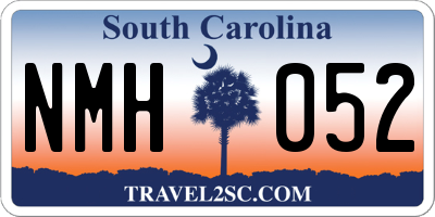 SC license plate NMH052