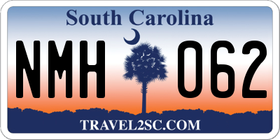 SC license plate NMH062