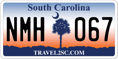 SC license plate NMH067