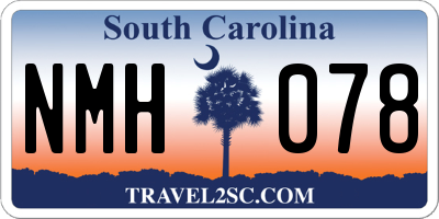 SC license plate NMH078