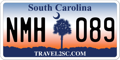 SC license plate NMH089