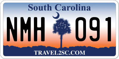 SC license plate NMH091
