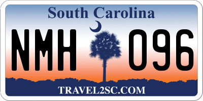 SC license plate NMH096
