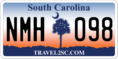 SC license plate NMH098