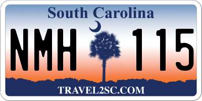 SC license plate NMH115
