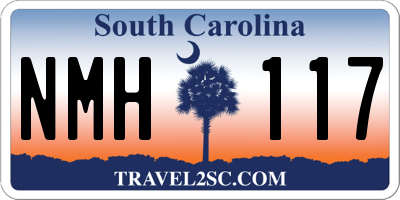 SC license plate NMH117