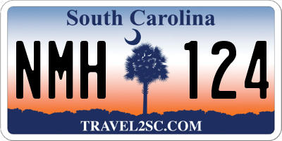 SC license plate NMH124