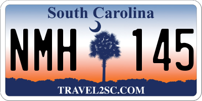 SC license plate NMH145