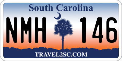 SC license plate NMH146