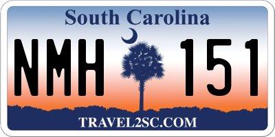 SC license plate NMH151