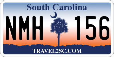 SC license plate NMH156