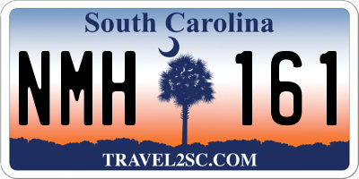 SC license plate NMH161
