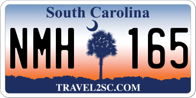 SC license plate NMH165