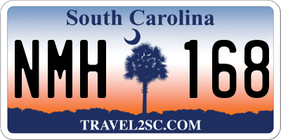 SC license plate NMH168