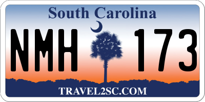 SC license plate NMH173