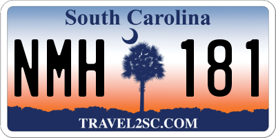 SC license plate NMH181