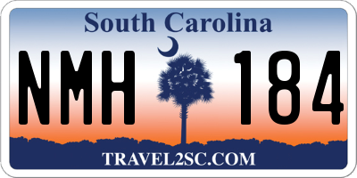 SC license plate NMH184