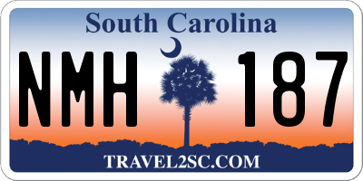 SC license plate NMH187