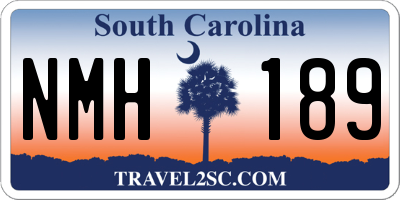 SC license plate NMH189