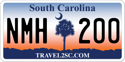 SC license plate NMH200